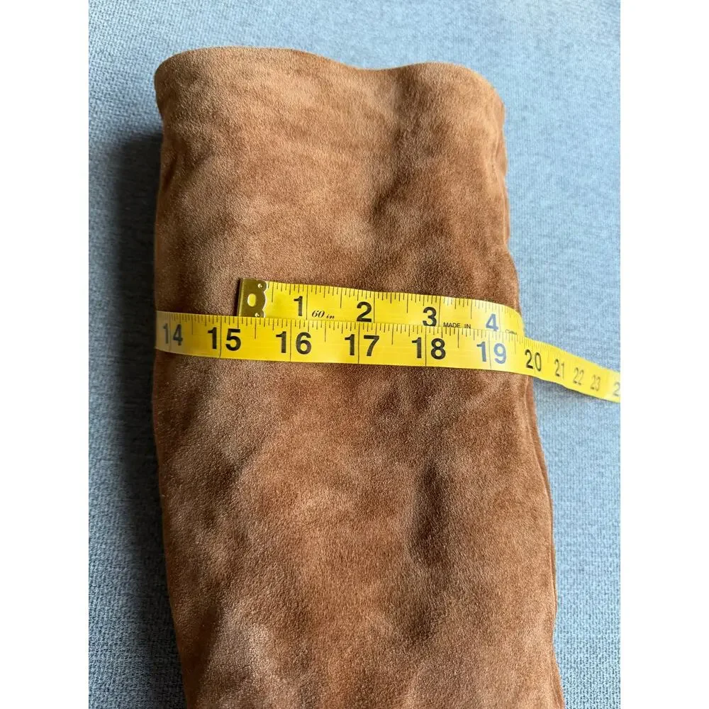 Vince Casper Knee High Pull-On Boot Tan Braow Suede Leather Women's 8